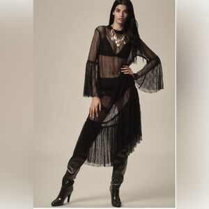 Anthropologie Sheer Lace Tunic